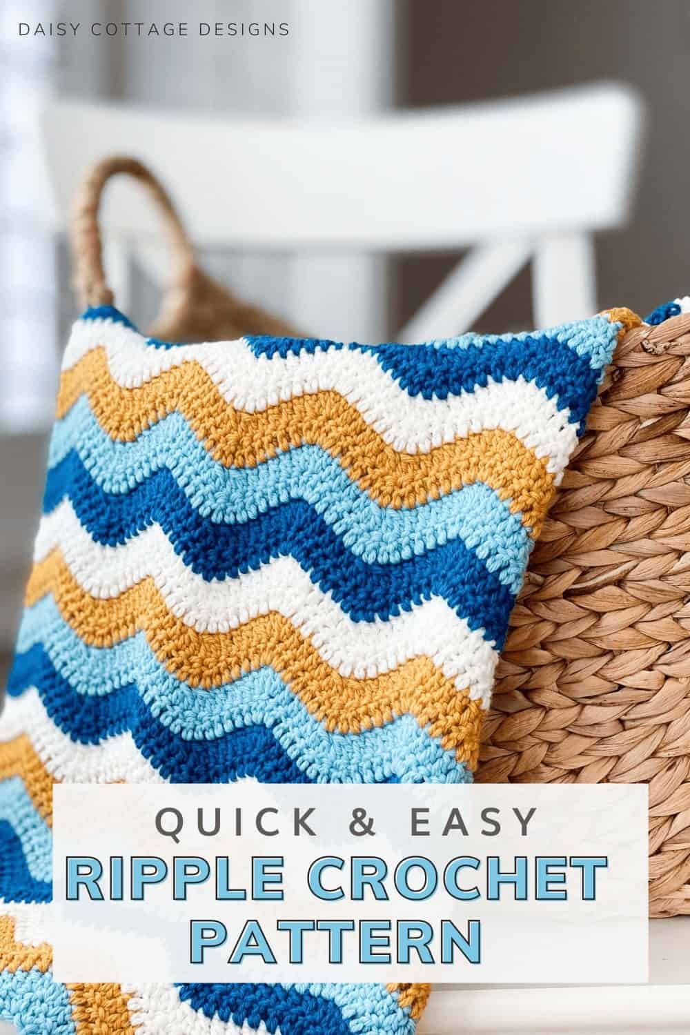 This classic ripple crochet blanket is quick to make and the free crochet pattern is easy to follow. Follow this tutorial and have a beautiful blanket by the weekend! 