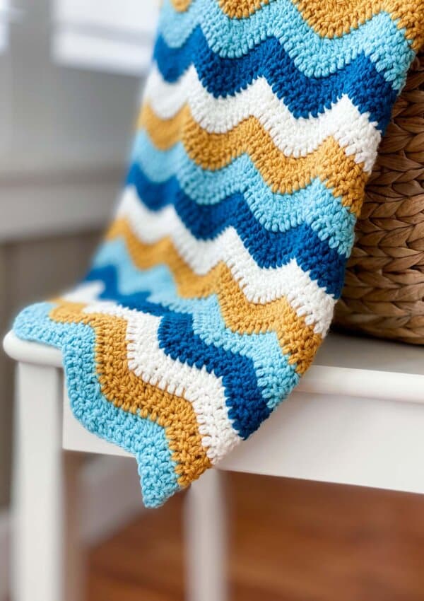 How to Make a Wavy Crochet Blanket