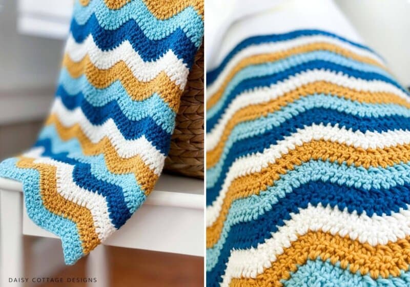 How to Make a Wavy Crochet Blanket Daisy Cottage Designs