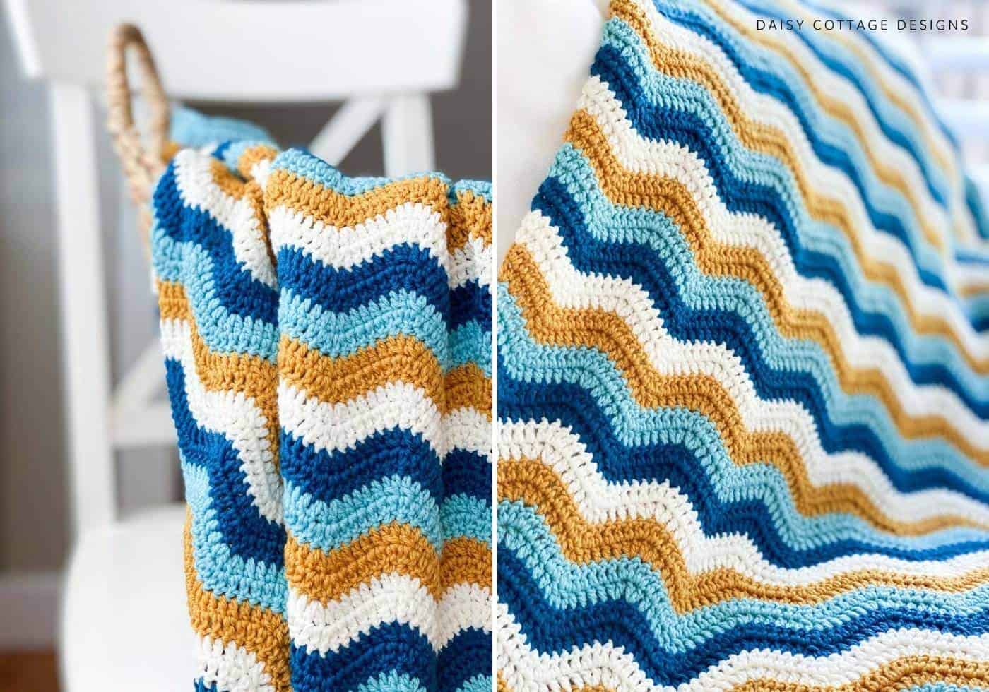 How to Make a Wavy Crochet Blanket Daisy Cottage Designs