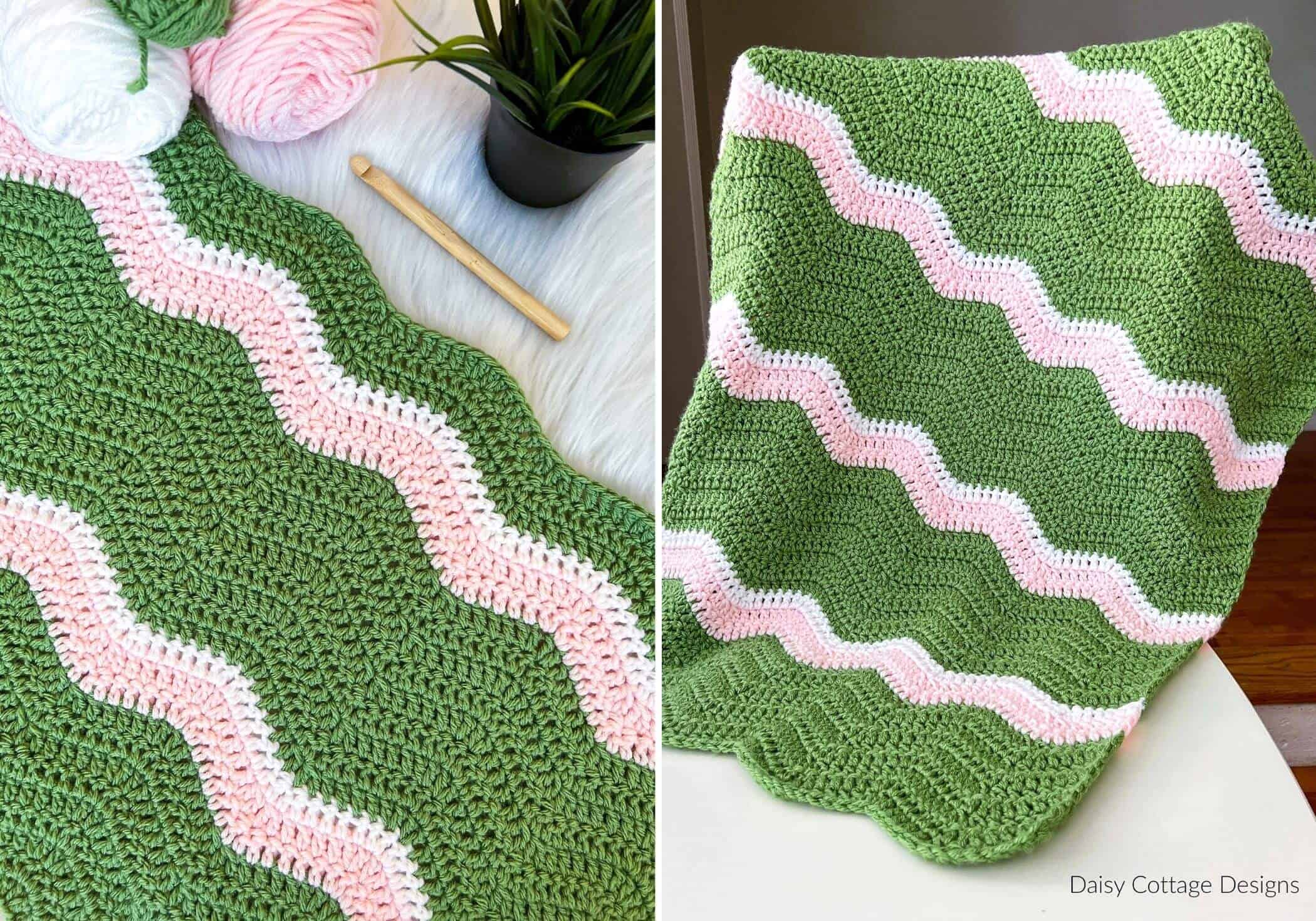 Modern crochet blanket for babies