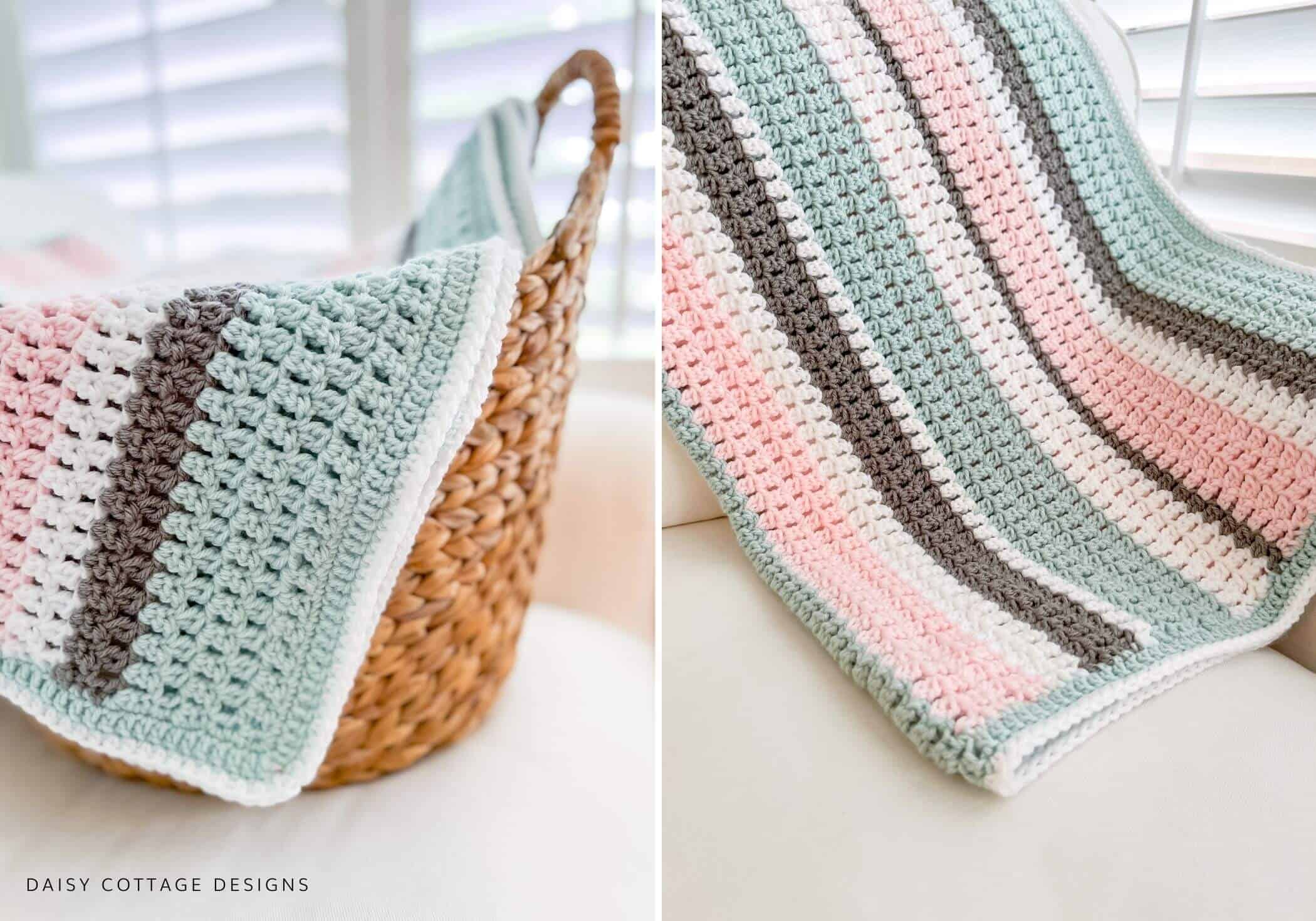 Cluster Stitch crochet blanket pattern