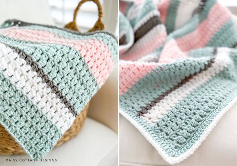 Cluster Stitch Crochet Blanket Pattern - Daisy Cottage Designs