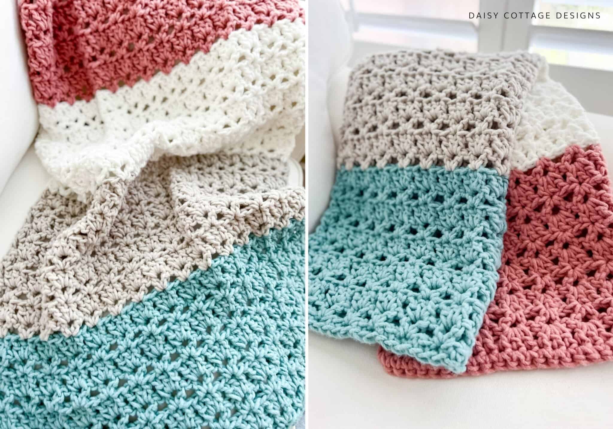 How To Crochet a Baby Blanket in 3 Hours - Daisy Cottage Designs