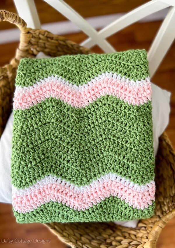 Beautiful Ripple Crochet Baby Blanket