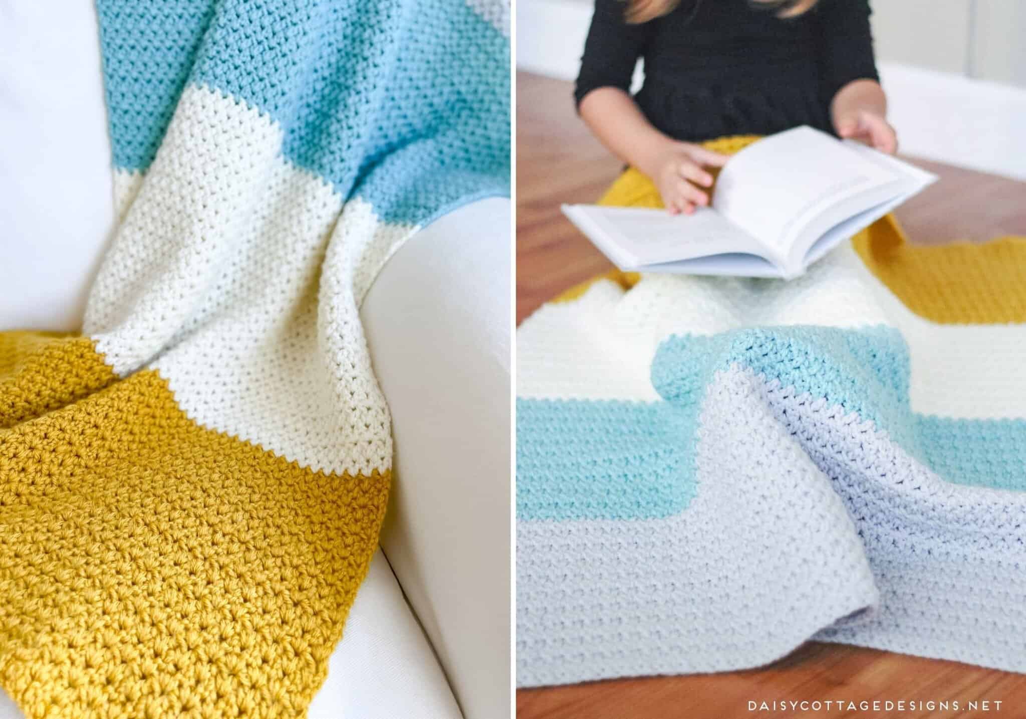 Color Block Blanket Crochet Pattern