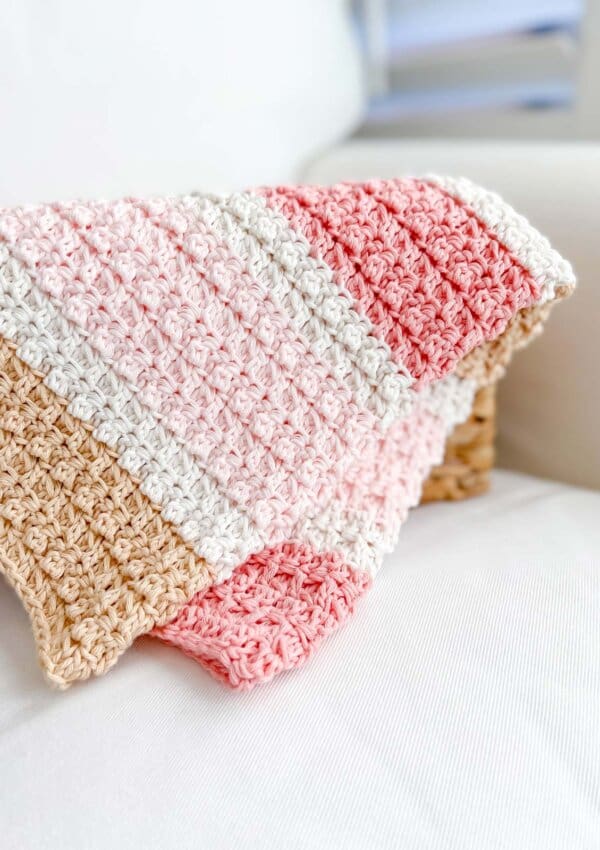 Strawberry Cone Baby Blanket, A Baby Girl Blanket Crochet Pattern