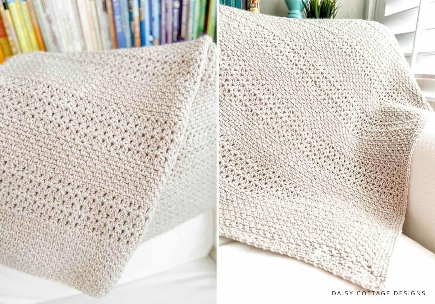 Crochet Throw Blanket Pattern: Daisy Cottage Designs