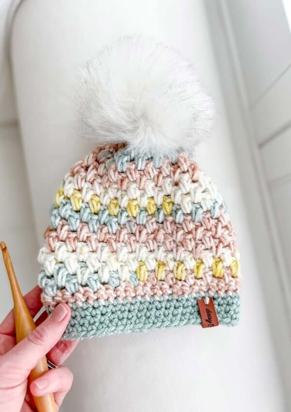 free crochet beanie pattern featured image