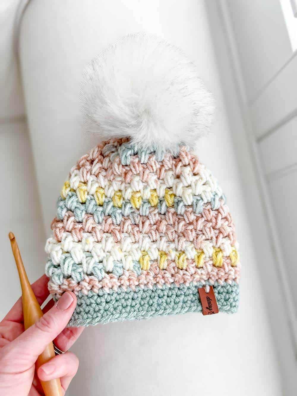 free crochet beanie pattern featured image