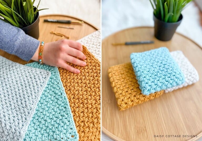 How to Crochet a Washcloth - Daisy Cottage Designs