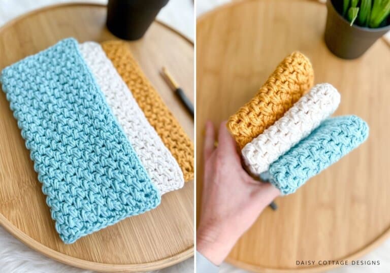 How to Crochet a Washcloth - Daisy Cottage Designs