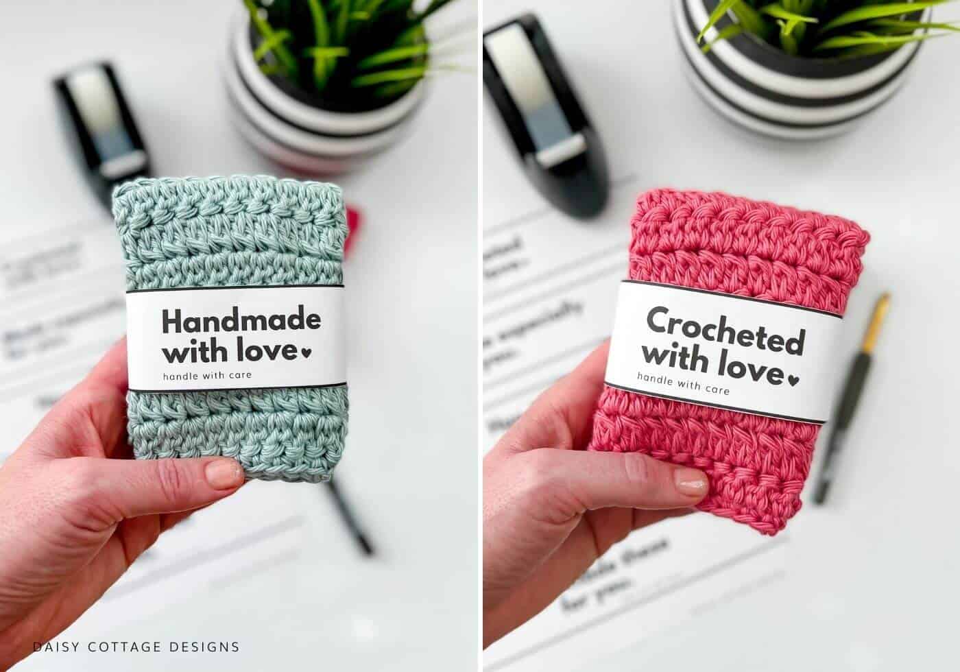 Printable Care Tags for Crochet, Knit and Handmade Gifts