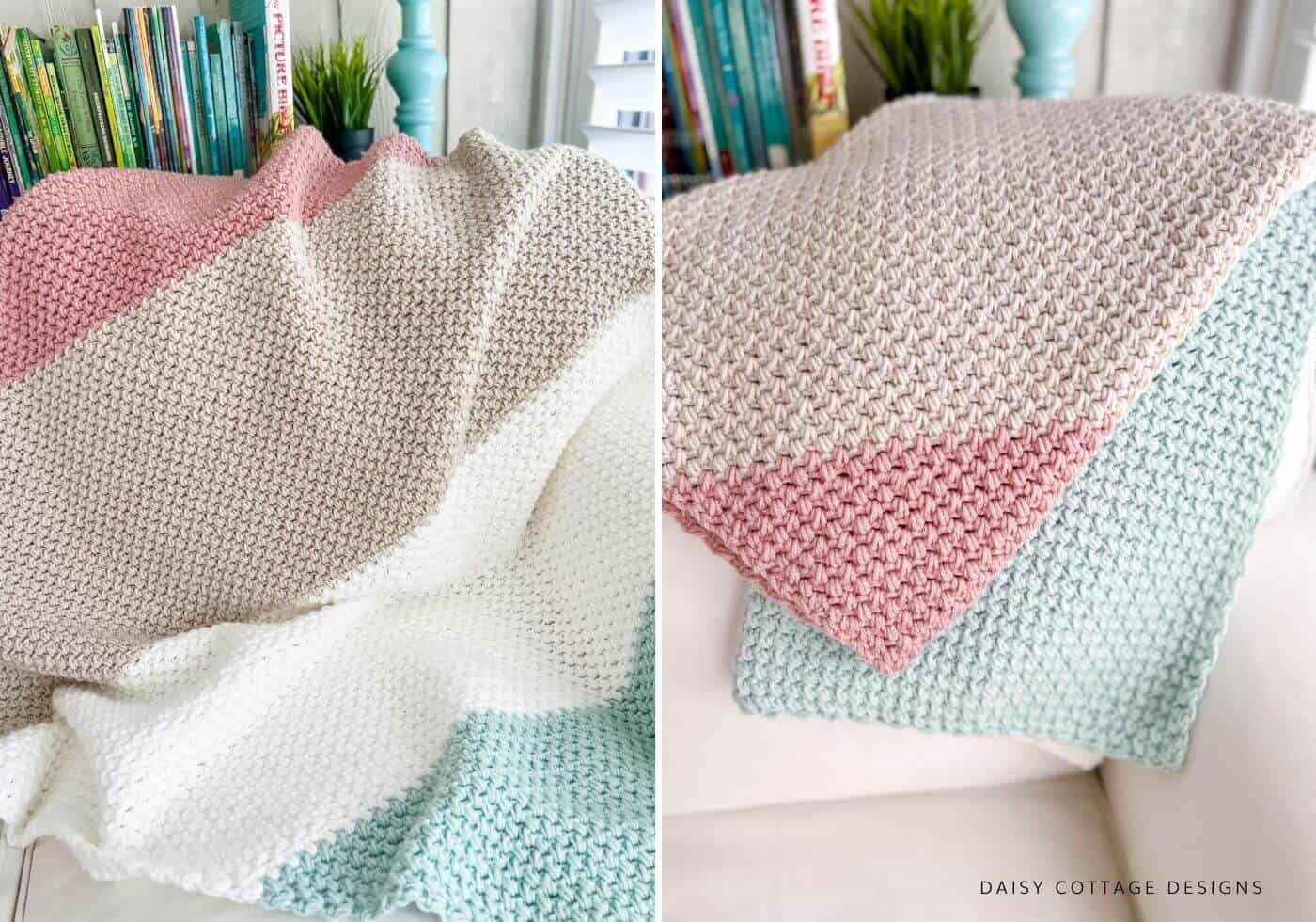 Crochet Blanket on White Couch
