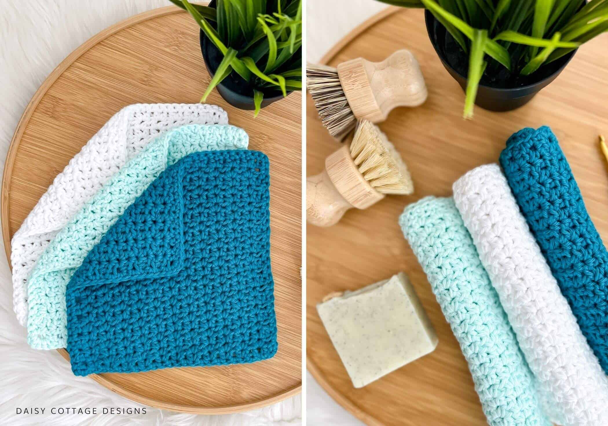 How to Crochet a Washcloth - Daisy Cottage Designs