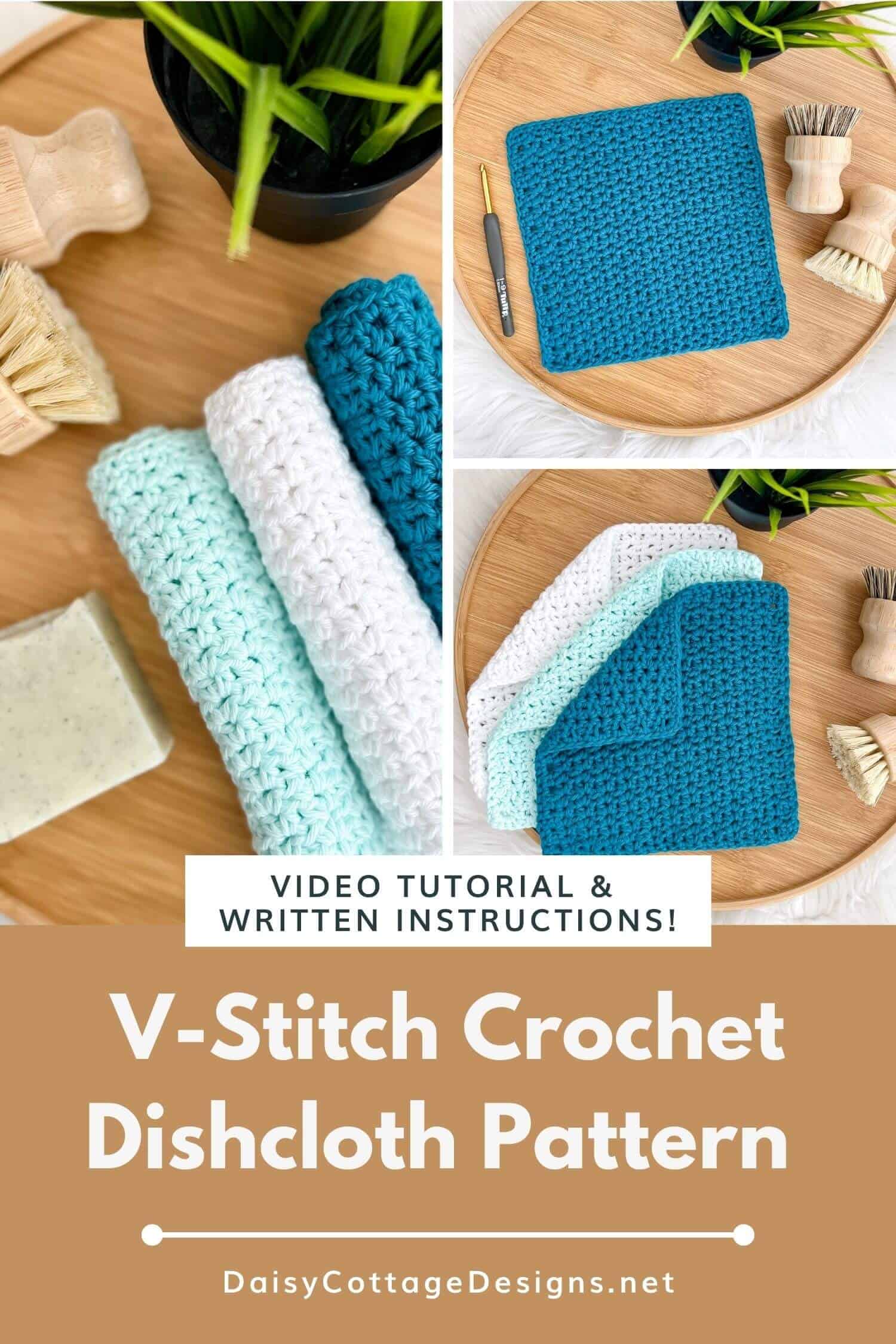 How to Crochet a Washcloth - Daisy Cottage Designs