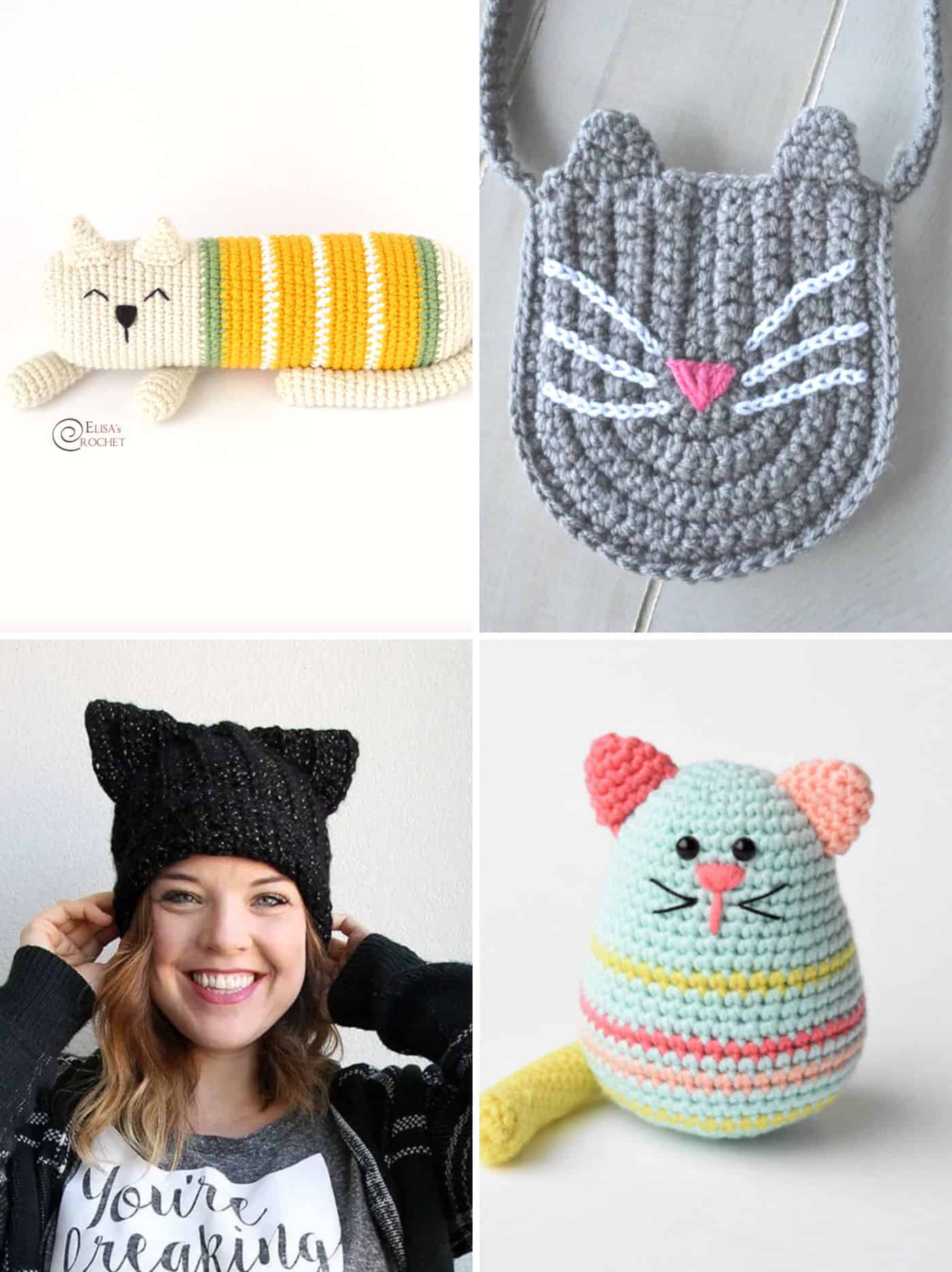 Crochet cat coasters Crochet pattern by Off the Wool Creations