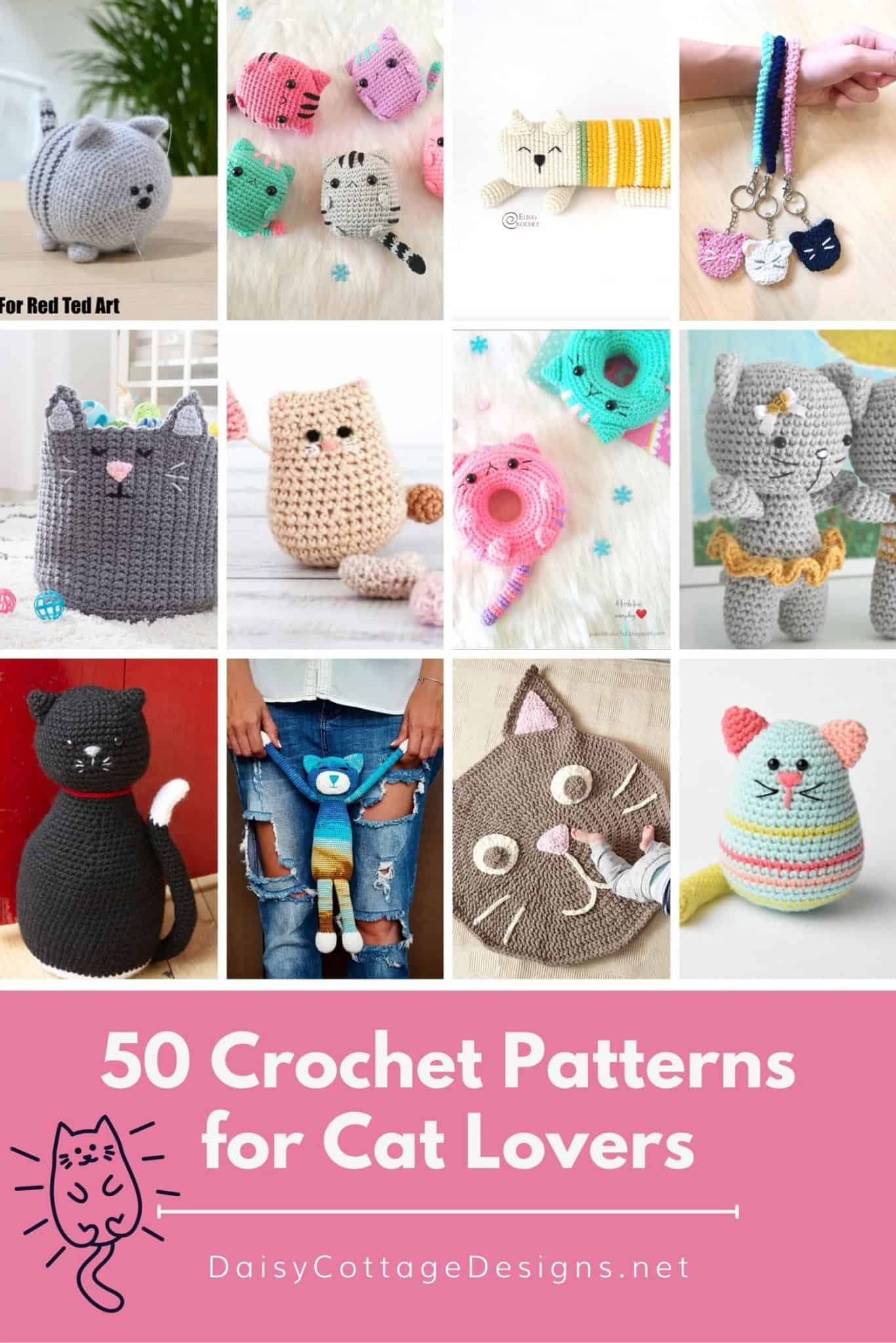 50 Cat Crochet Patterns - Daisy Cottage Designs