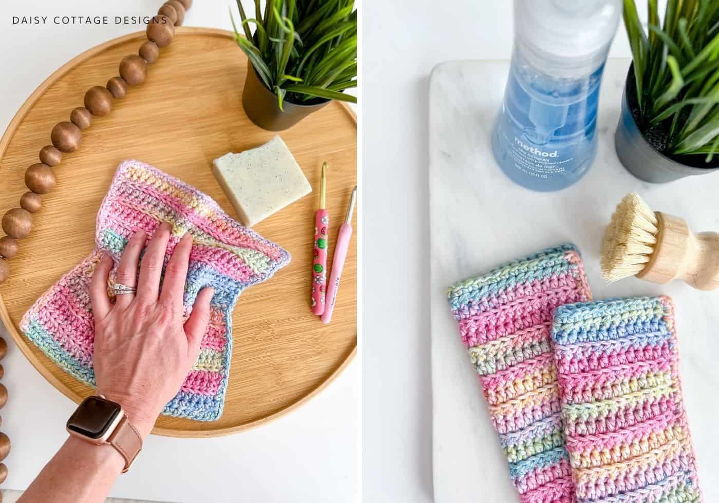 Variegated Yarn Dishcloth