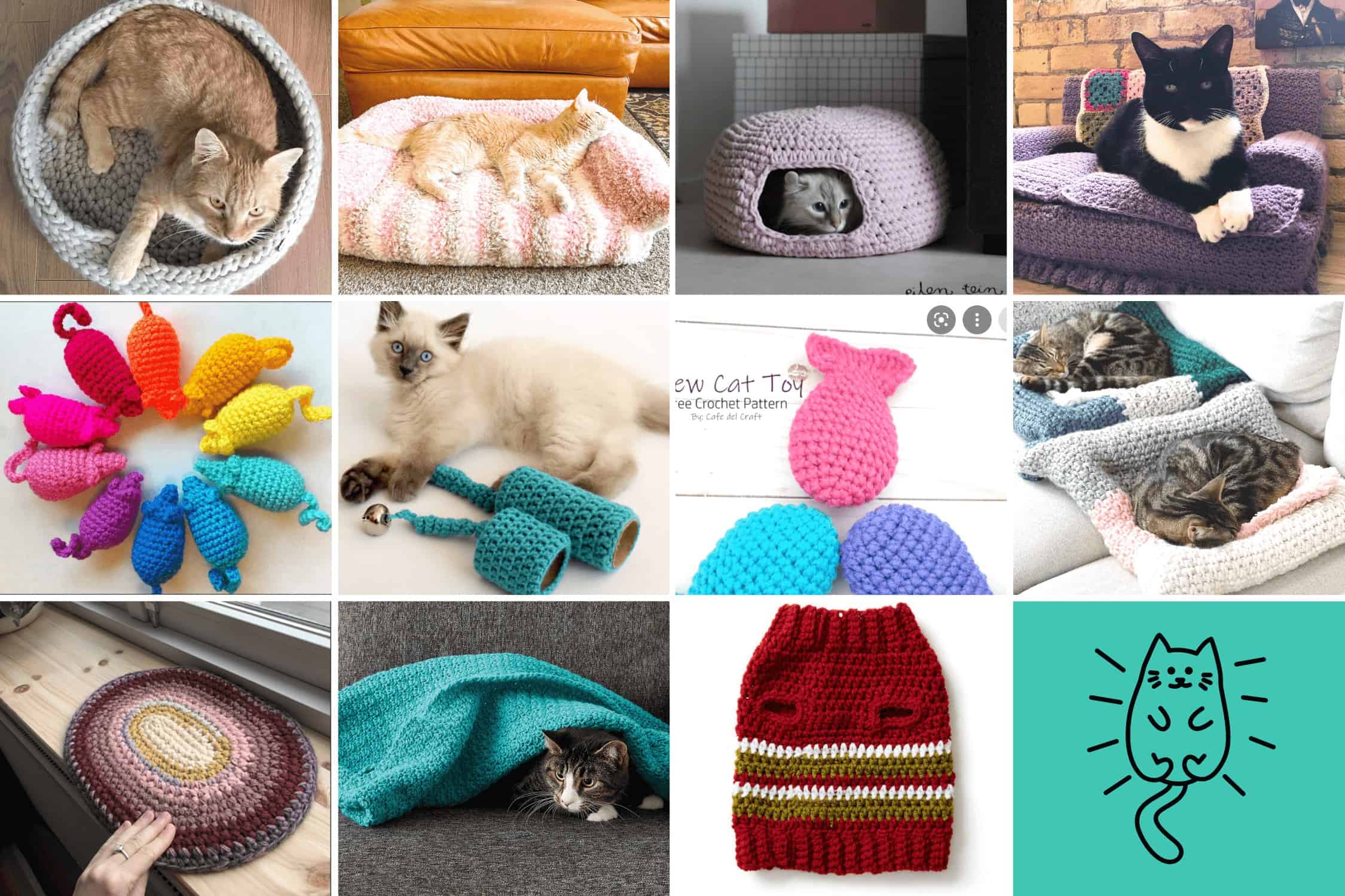 Practical Crochet Items for Cats