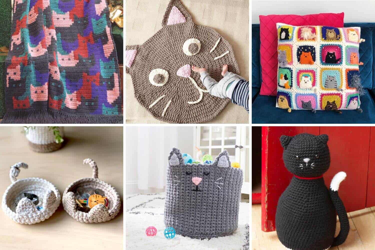 Crochet Cat Home Decor