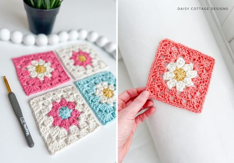 How To Crochet A Daisy Granny Square Step By Step Tutorial