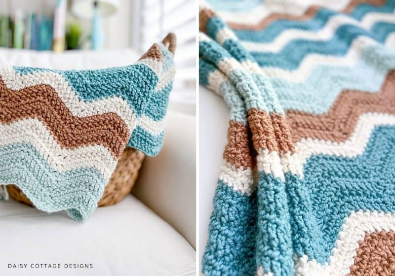 ZigZag Crochet Blanket Pattern Daisy Cottage Designs