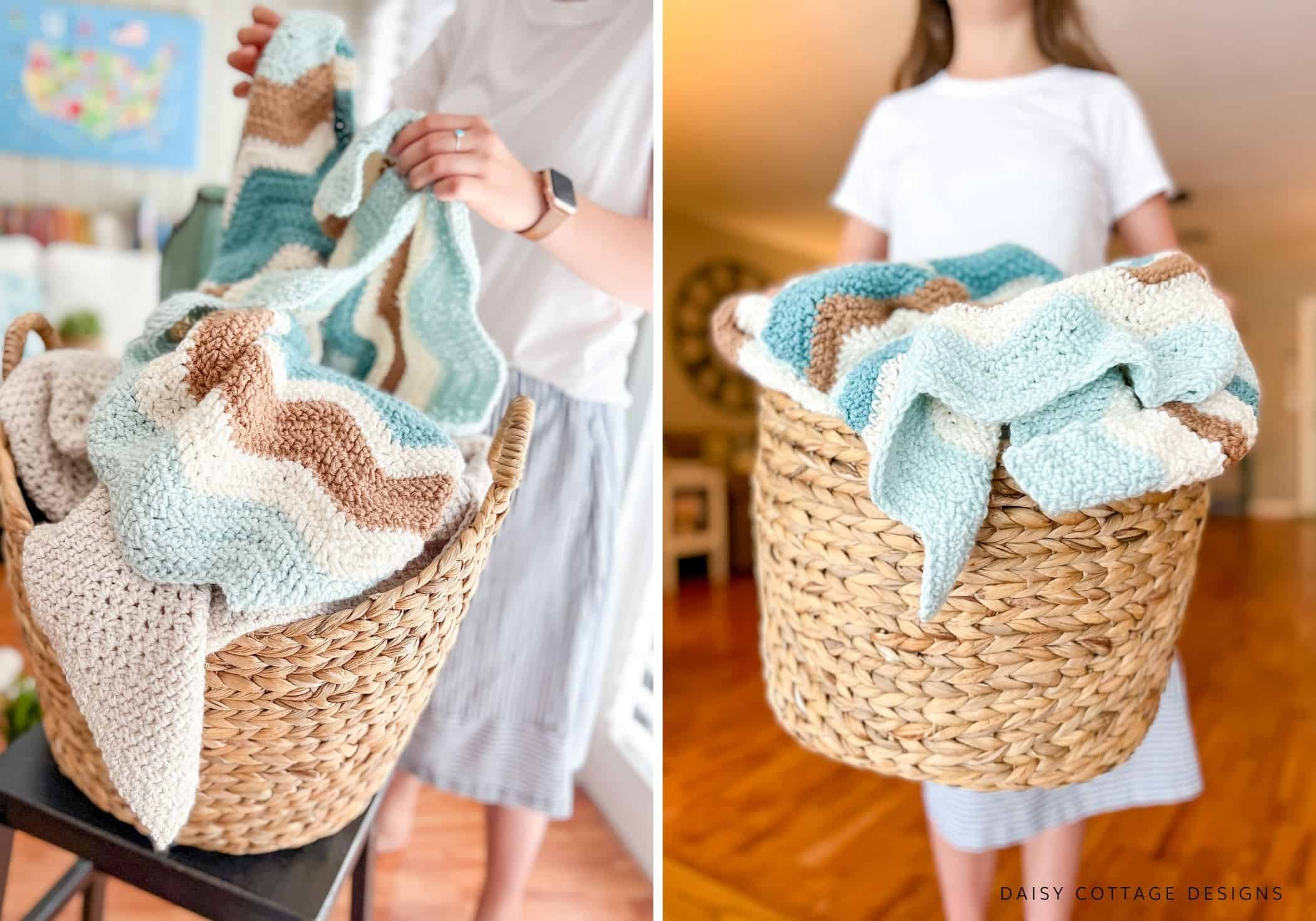 Washing crochet blankets