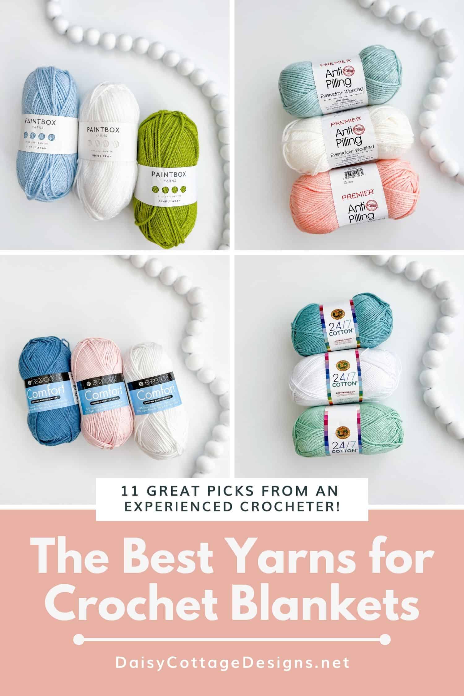 If you've ever looked for the best yarn for a crochet blanket, you've found that the options are almost endless. So what's the best yarn for a crocheted blanket? 