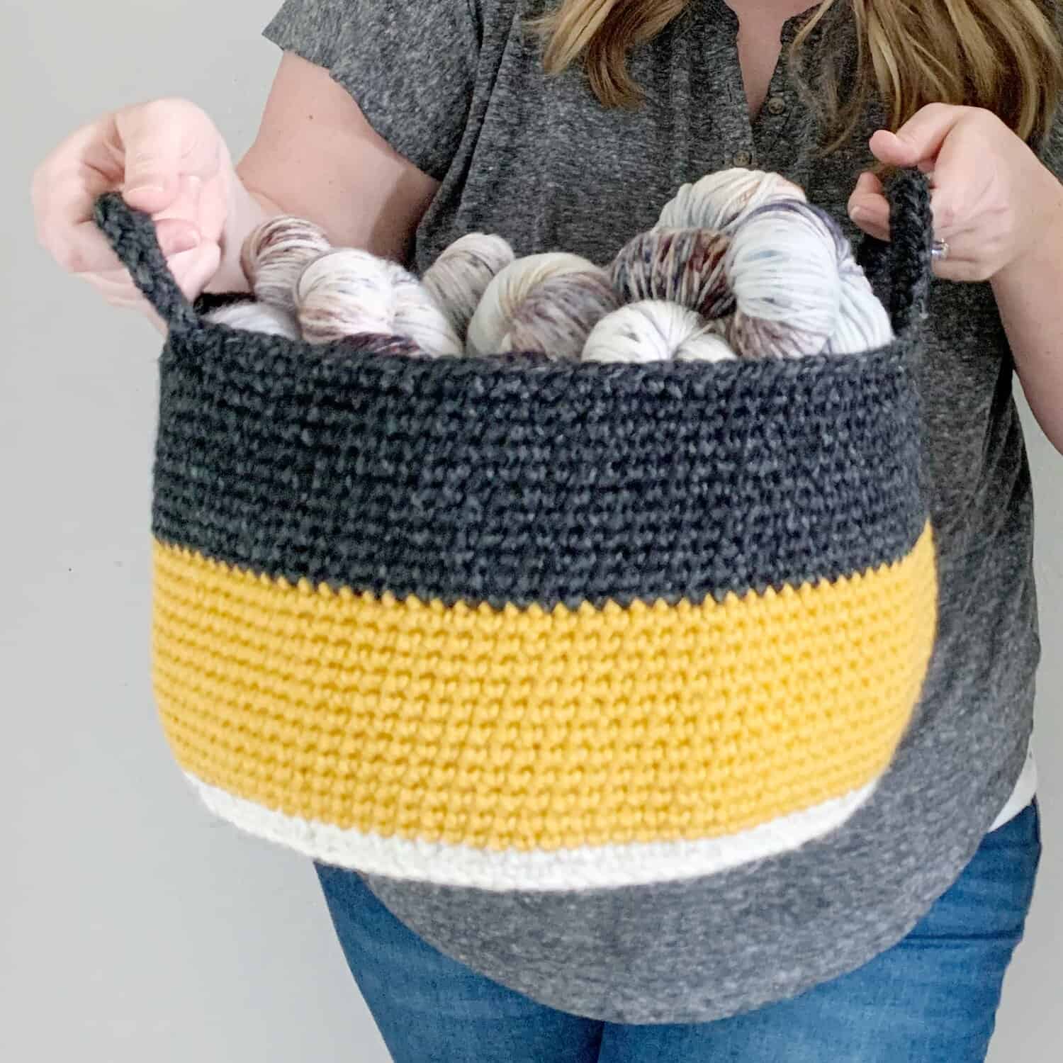 Crocheted Yarn basket