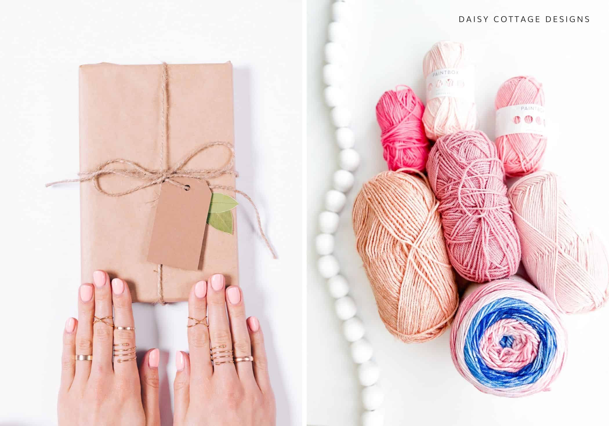 Crochet Gift and pink yarn