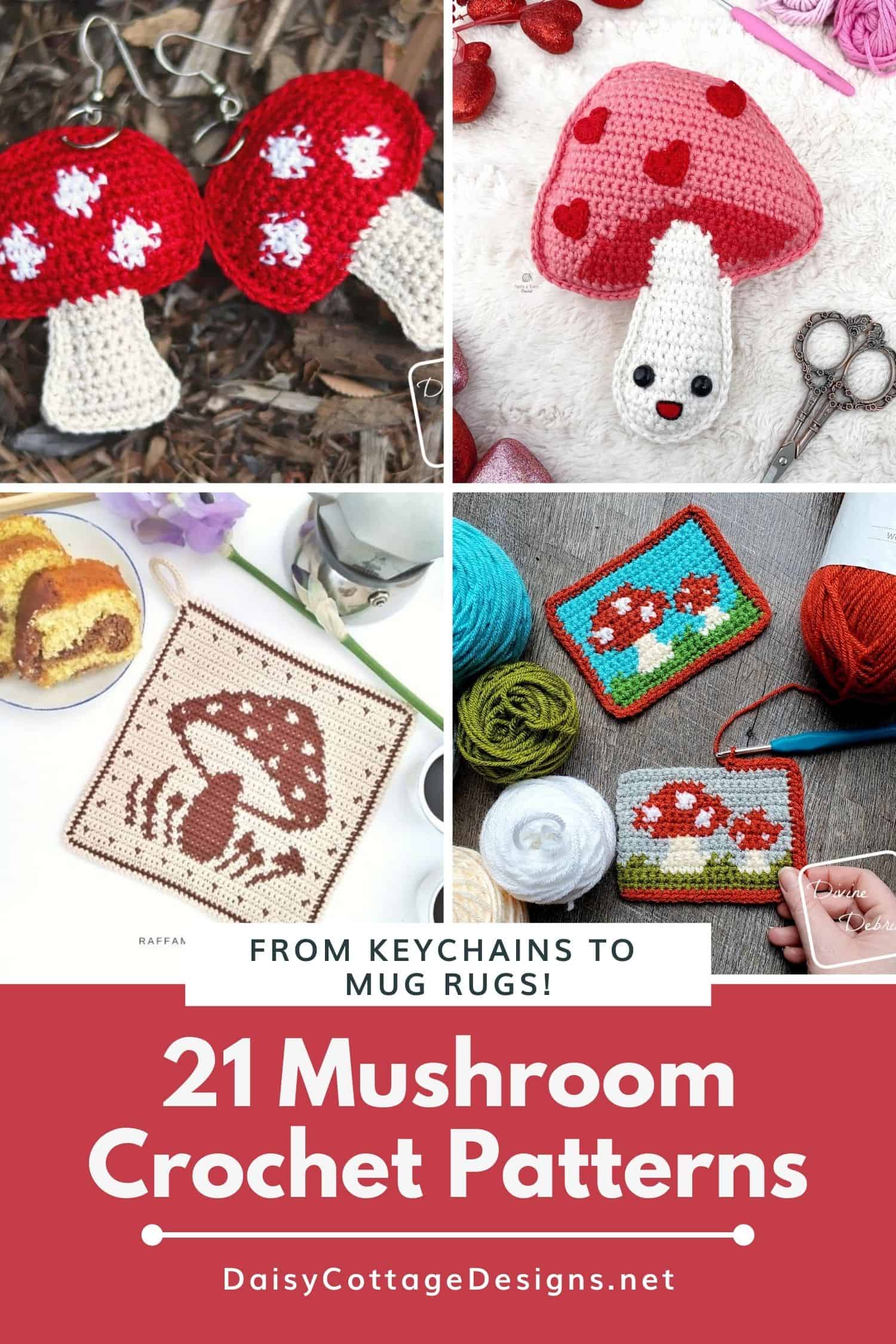 These free crochet mushroom patterns are absolutely adorable. A few basic stitches are all you need to make these mushrooms for yourself or for your mushroom-loving friends!