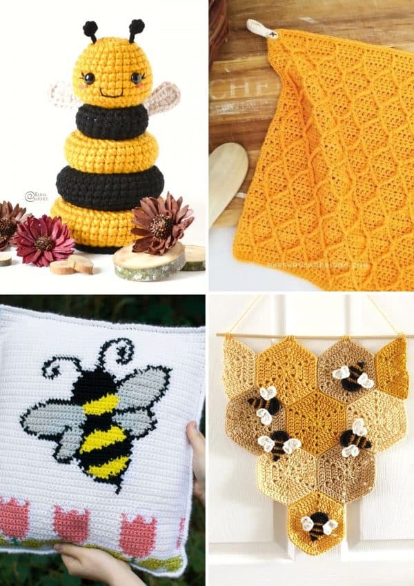 17 Easy Crochet Bee Patterns (Stuffies To Pillows!)