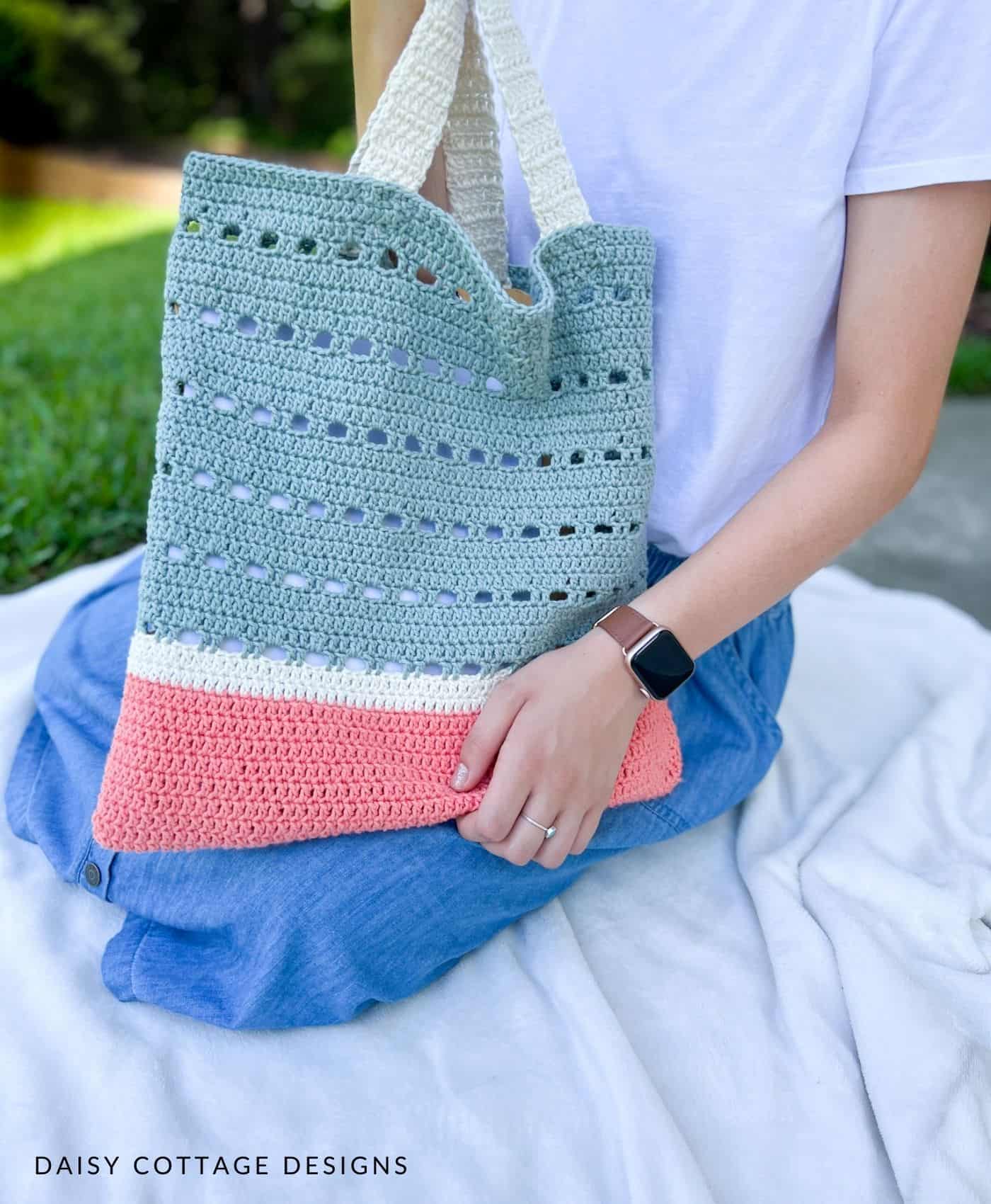 Natural Crochet Tote Bag