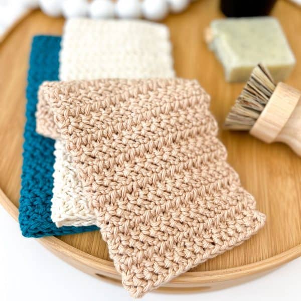 How to Herringbone Double Crochet (& a Dishcloth Pattern)