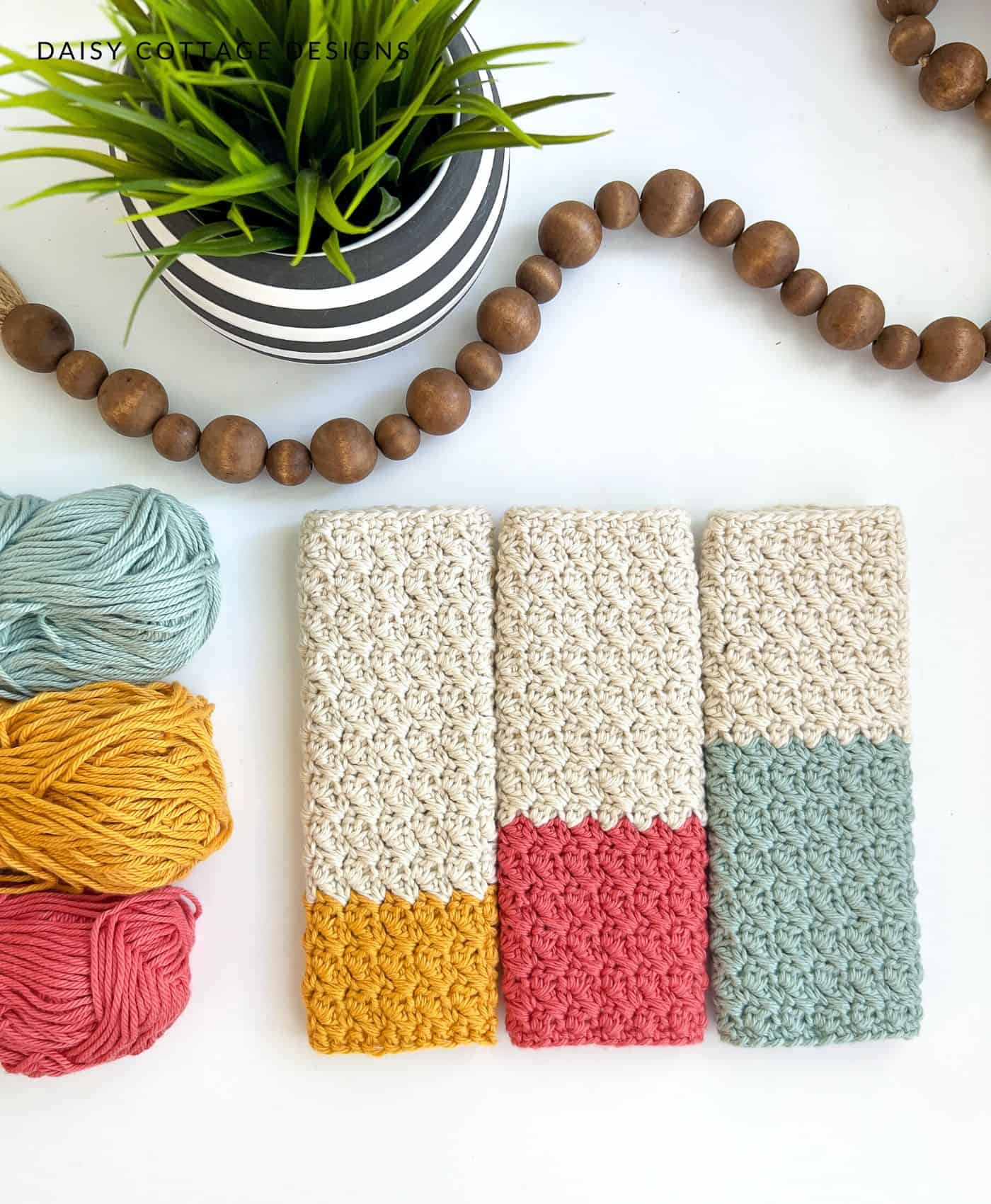 Simple Crochet Dishcloth - Daisy Cottage Designs