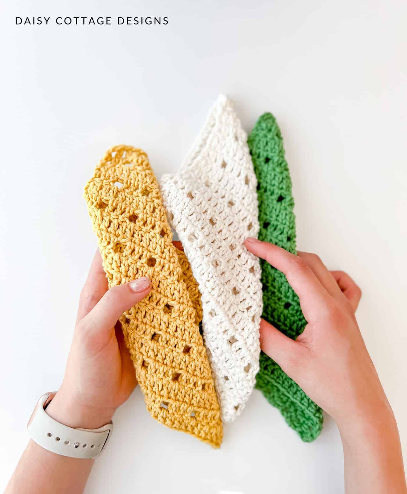 How to Crochet a Washcloth - Daisy Cottage Designs