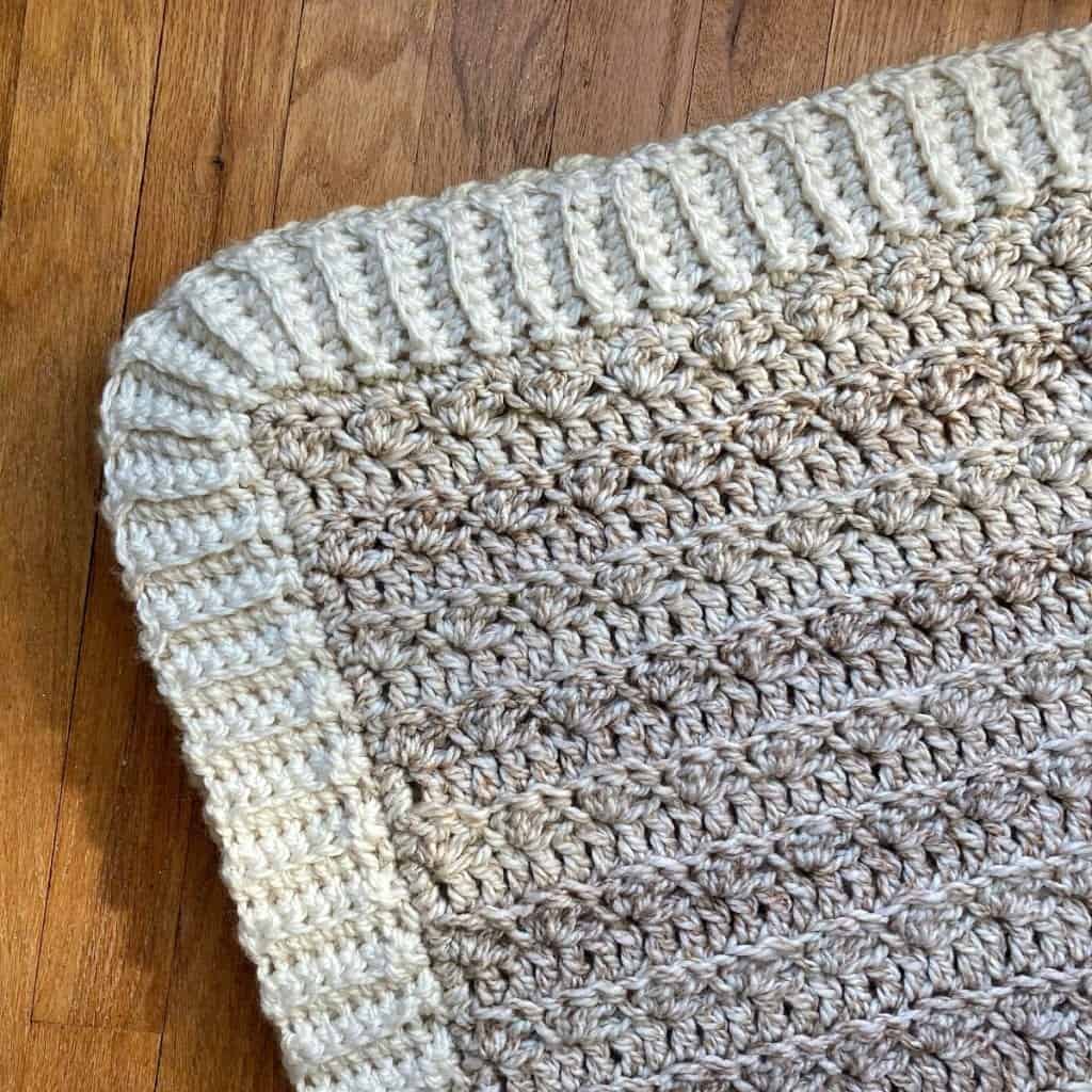Crochet Blanket made with variegated yarn