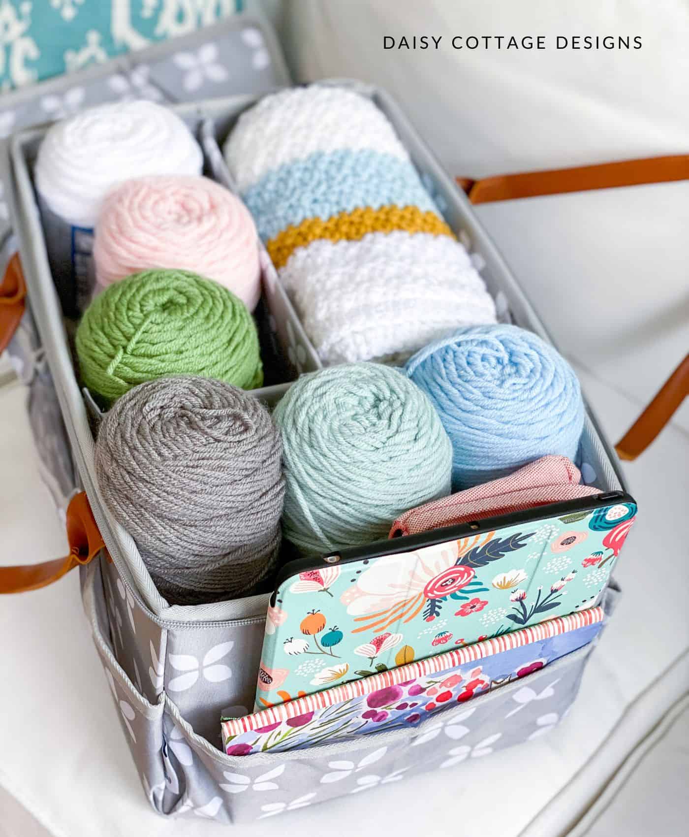 How to Store and Organize Yarn - Daisy Cottage Designs