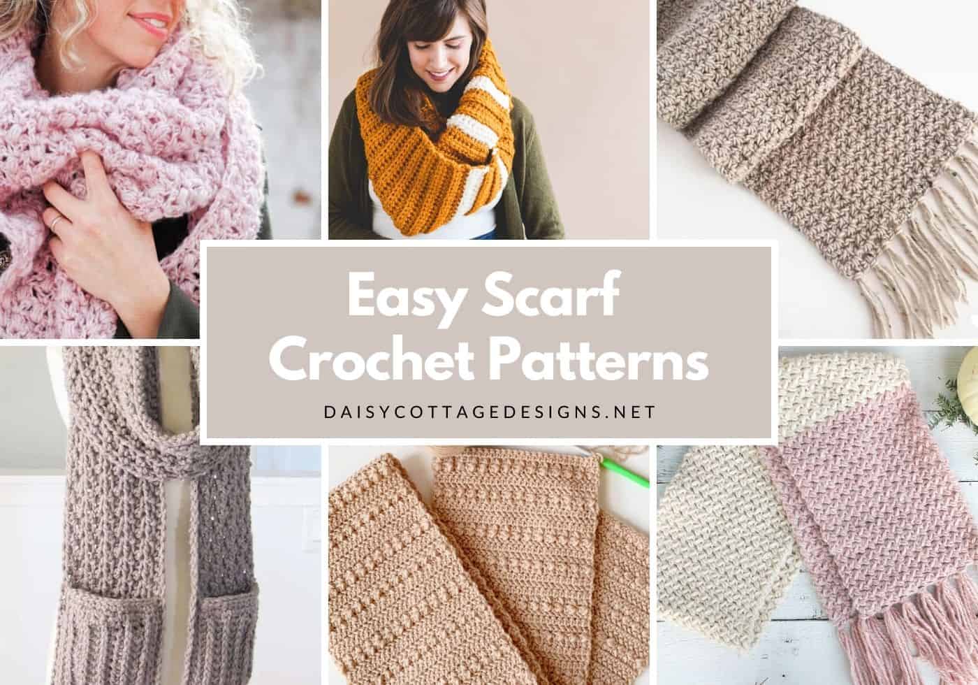 Crochet Scarf Patterns Collage