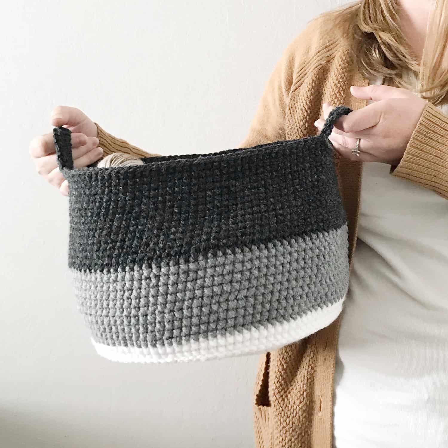 Crochet Project Bag Gym Bag Textured Bobble Pattern -  UK