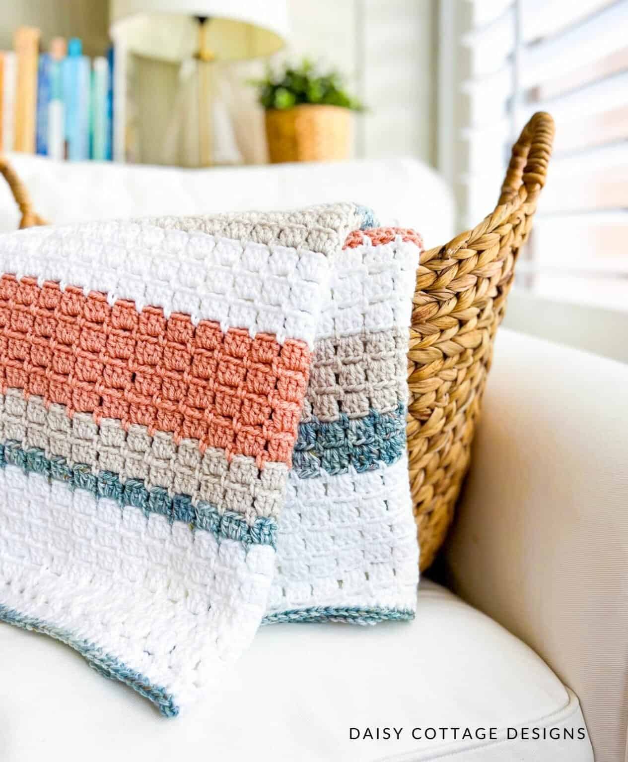 Simple blanket crochet pattern beginner friendly 