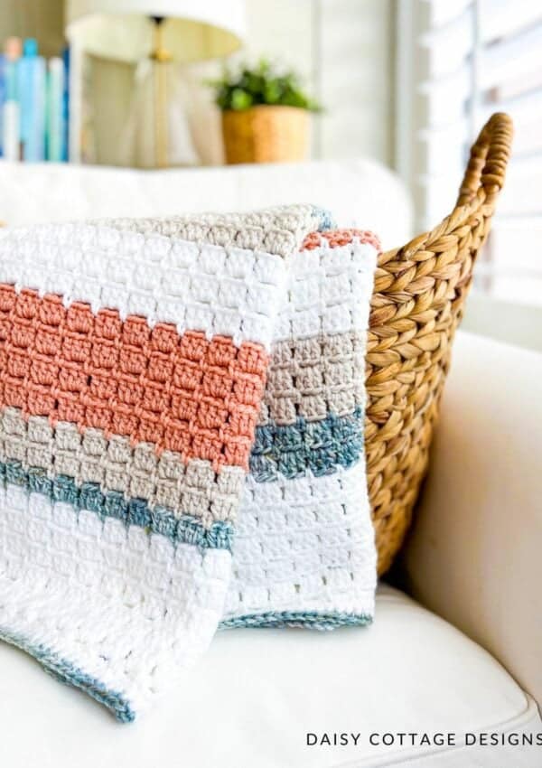 Block Stitch Blanket Tutorial (Easy Crochet Pattern!)