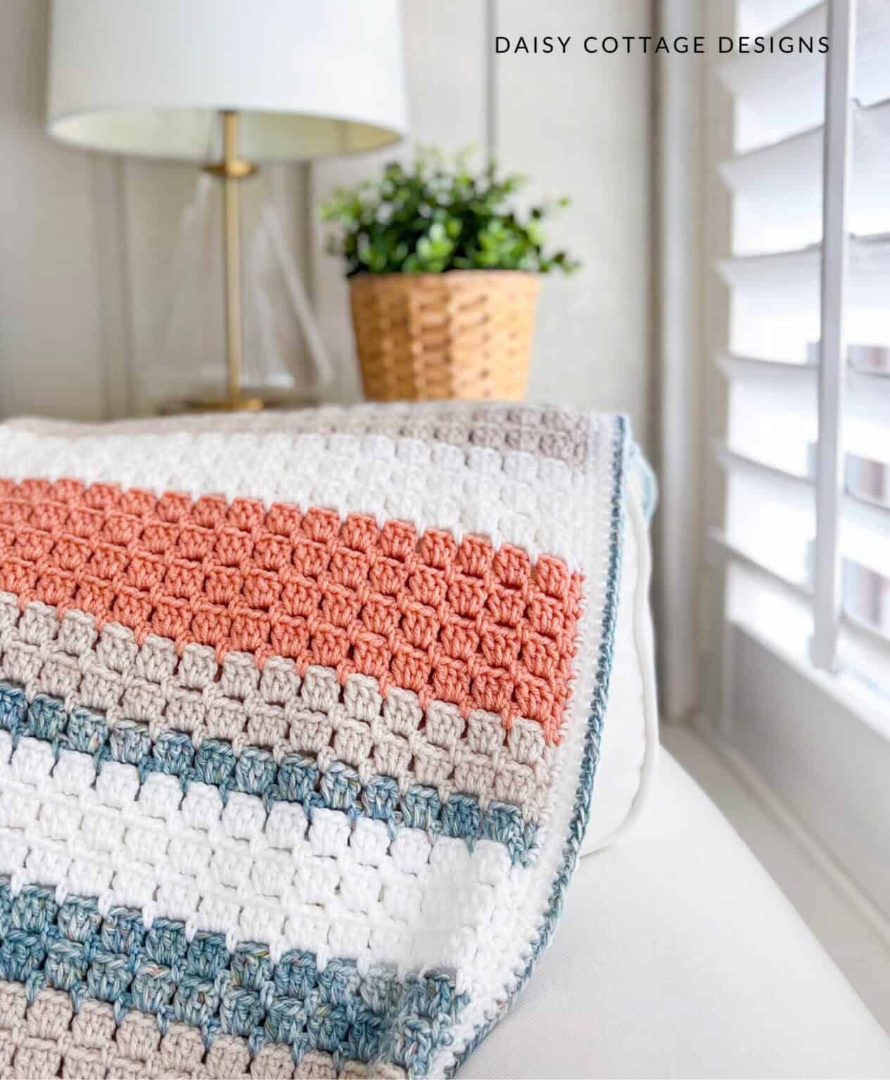 Block Stitch Blanket Tutorial (Easy Crochet Pattern!)