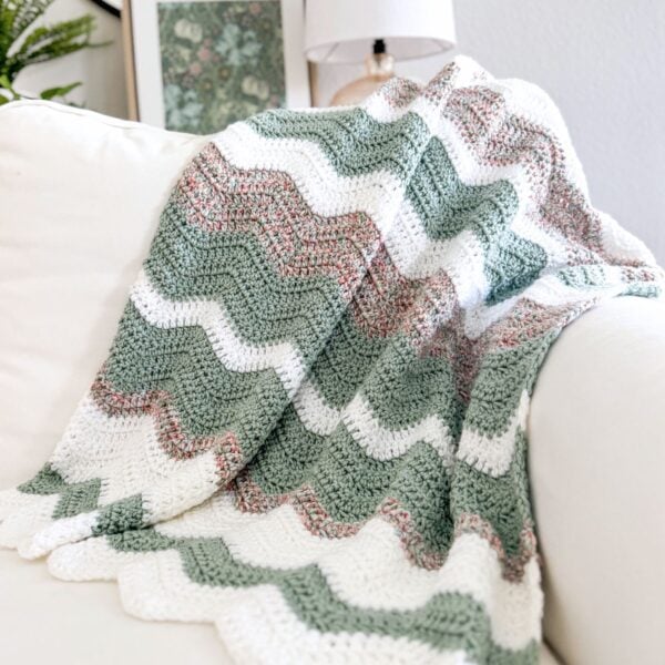 The Rosewood Ripple Blanket Crochet Pattern