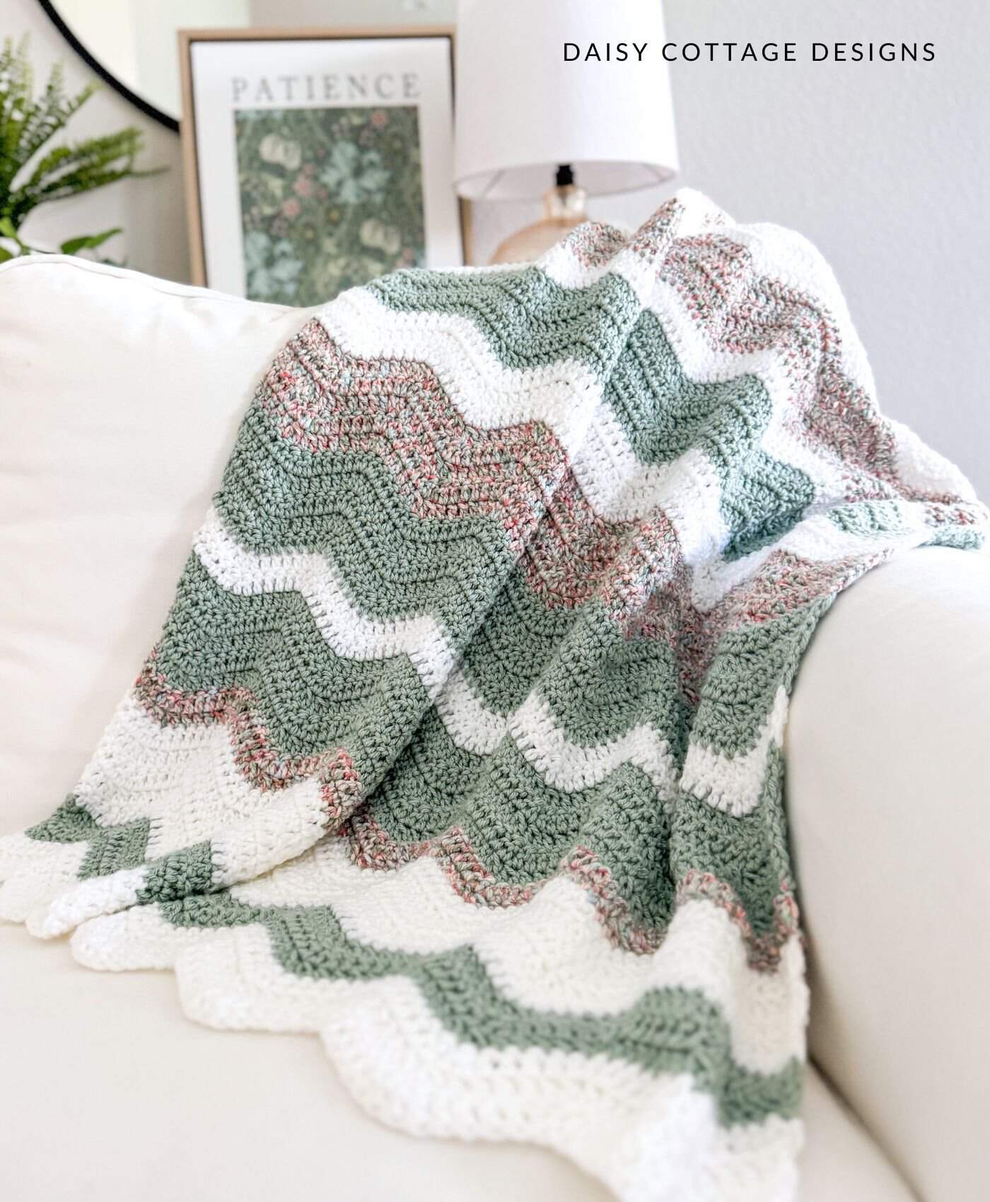 The Rosewood Ripple Blanket Crochet Pattern