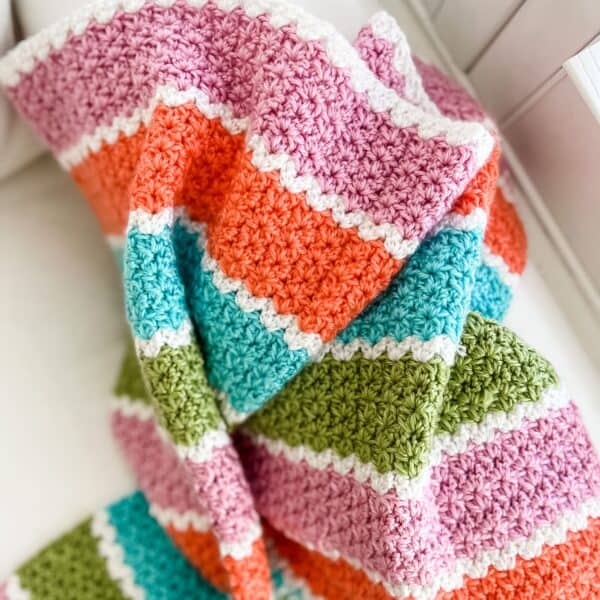 V-Stitch Blanket Crochet Pattern