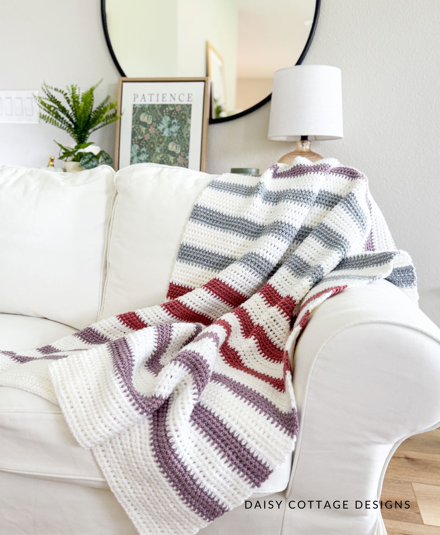 Easy Big Crochet Blanket Pattern: The Mulberry Twist Throw