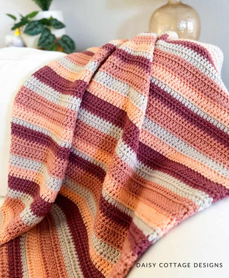 Simple blanket crochet pattern beginner friendly 