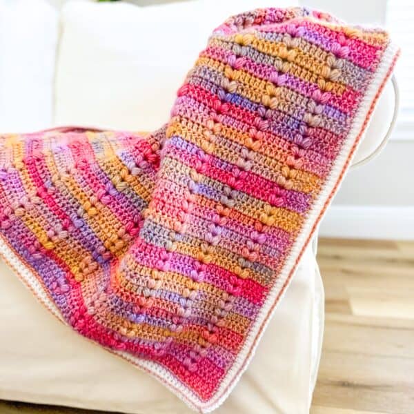 Puff Stitch Crochet Blanket – The Happy Hearts Blanket Pattern